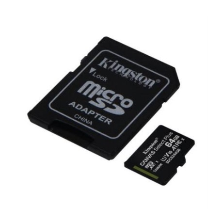 Memoria Kingston Micro SD Canvas Select Plus 64GB UHS-I Clase 10 C/Adaptador