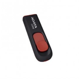 MEMORIA USB ADATA 64GB C008 NEGRA ROJO