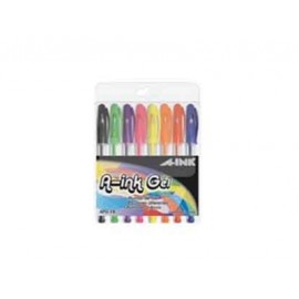 BOLIGRAFO A-INK GEL COLORES SURTIDOS C/8