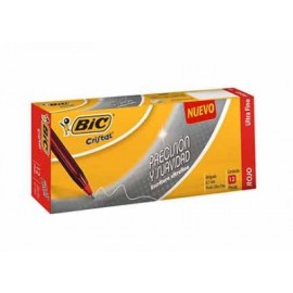 BOLIGRAFO BIC CRISTAL PRECISIÓN Y SUAVIDAD 0.7MM ROJO