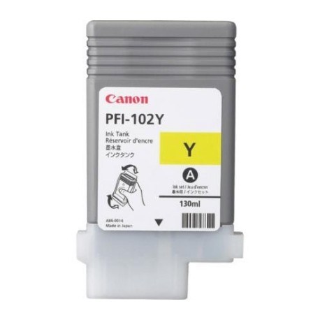 Tinta Canon PFI-102Y Color Amarillo (Solo iPF605/501/650)