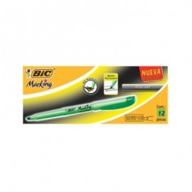 RESALTADOR BIC BRITE LINER REFRESH VERDE C/12