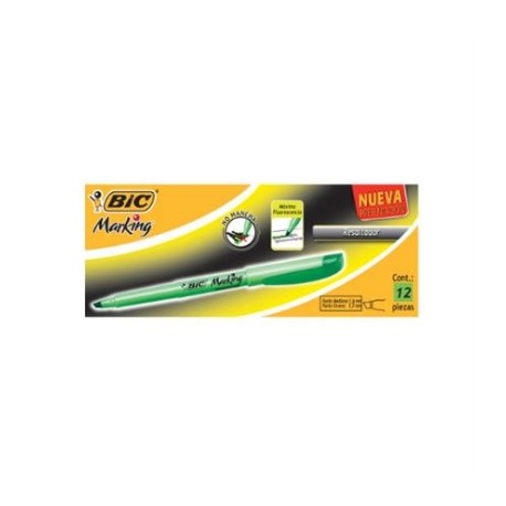 RESALTADOR BIC BRITE LINER REFRESH VERDE C/12