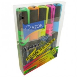 RESALTADOR VISION PLUS ESTUCHE C/5 COLORES