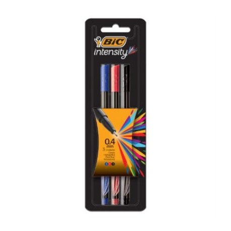 Rotulador BIC Intensity Clásico Fino Colores Surtidos C/3 Pzas