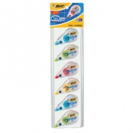 CINTA CORRECTORA BIC MINI TAPE FASHION 5.0MM C/6