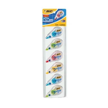 CINTA CORRECTORA BIC MINI TAPE FASHION 5.0MM C/6