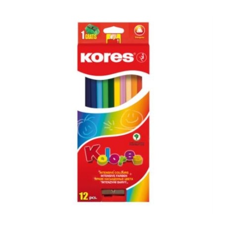 COLORES TRIANGULARES KORES 3MM ESTUCHE C/12