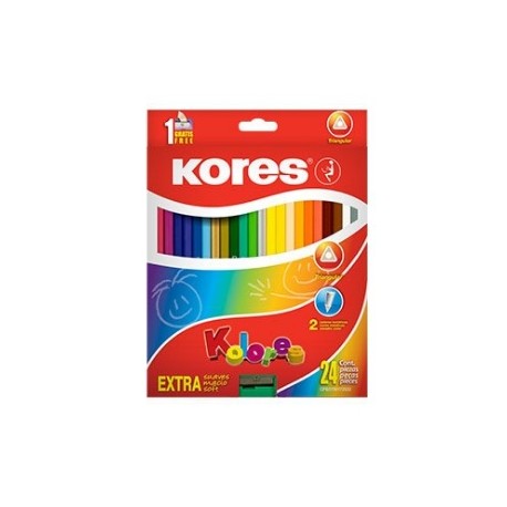 COLORES TRIANGULARES KORES 3MM ESTUCHE C/24