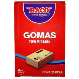 Goma Baco Migajón MG-20 Caja c/20 Pzas