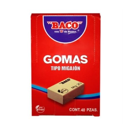 Goma Baco Migajón MG-40 Caja c/40 Pzas