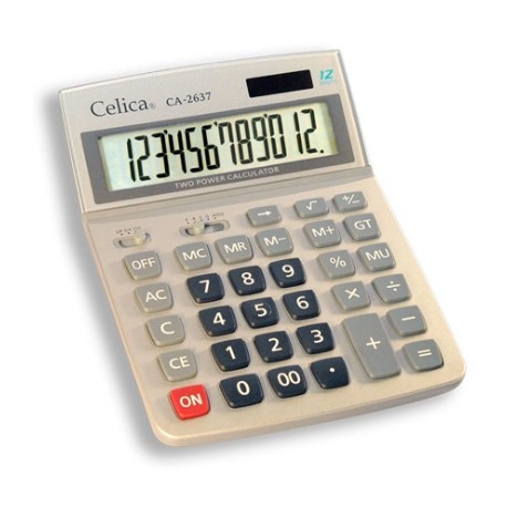 CALCULADORA CELICA MEGA ESC 12 DIGITOS CUBIERTA METALICA