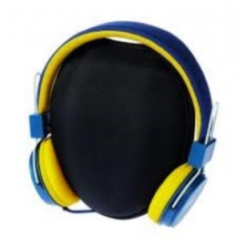 AUDIFONOS GRIXX RETRO MICROFONO AZUL/AMARILLO