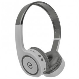 Audífonos Perfect Choice Easy Line On-Ear Bluetooth Radio FM Lector Tarjeta MicroSD Color Gris