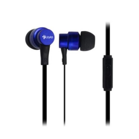 Audífonos Stylos Tech Alámbricos 3.5mm Color Azul