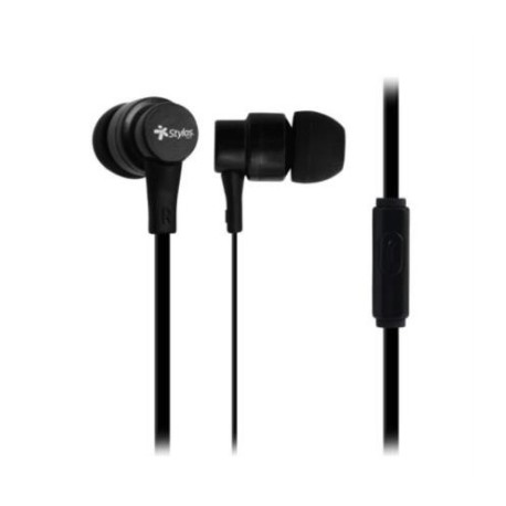 Audífonos Stylos Tech Alámbricos 3.5mm Color Negro