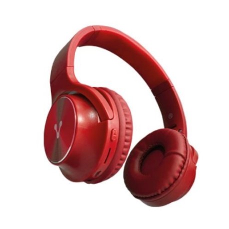 Diadema Vorago HPB-200 Bluetooth FM-MSD Plegable Color Rojo