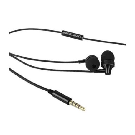 AUDIFONOS PERFECT CHOICE IN EAR C/MICROFONO STRETTO NEGRO