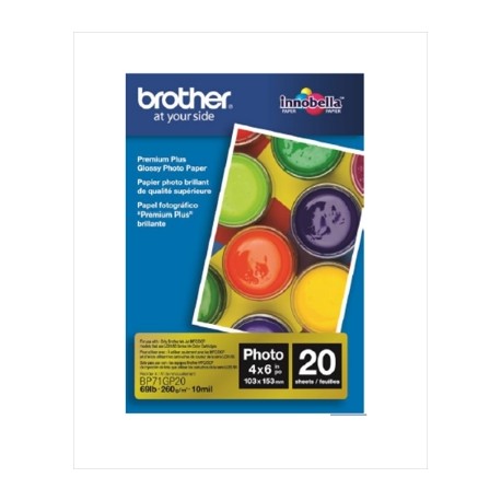 PAPEL BROTHER FOTOGRAFICO 4" X 6" 20 HOJAS