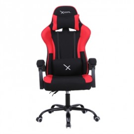 Silla Gamer Stylos XZ20 Tela/Brazo Ajustable Soporte Lumbar Color Rojo