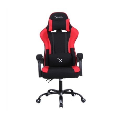 Silla Gamer Stylos XZ20 Tela/Brazo Ajustable Soporte Lumbar Color Rojo