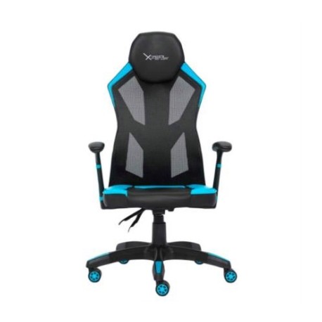 Silla Gamer Xzeal XZ30 Malla con Vinil Textil Respaldo con 150 Grados de Giro Color Azul