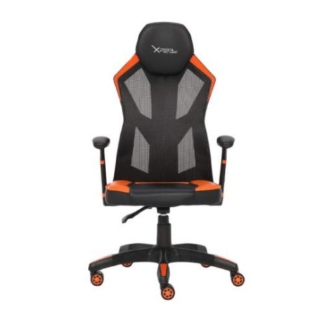 Silla Gamer Xzeal XZ30 Malla con Vinil Textil Respaldo con 150 Grados de Giro Color Naranja