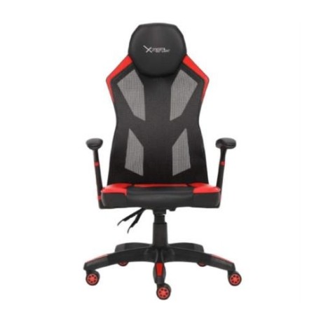 Silla Gamer Xzeal XZ30 Malla con Vinil Textil Respaldo con 150 Grados de Giro Color Rojo