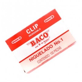 Clip Baco Niquelado 1 Paquete c/10 c/u