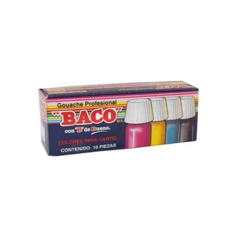 PINTURA BACO P/CARTEL 20ML ORO RICO 68 C/10