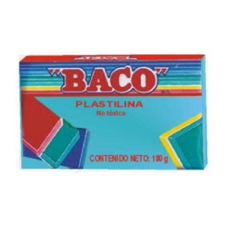 PLASTILINA BACO MARQUETA 180GRS COLOR AQUA