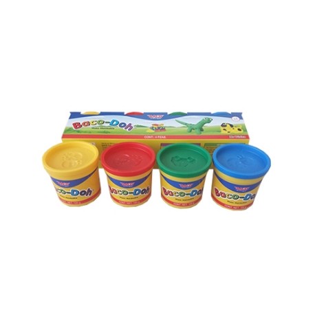 PLASTILINA BACO MOLDEABLE FAJILLA C/4 COLORES