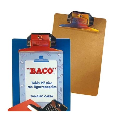 TABLA BACO PLASTICA COLORES CARTA