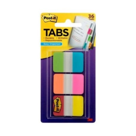 Banderitas 3M Adhesivas Rígidas Colores Brillantes 2.5x3.8cm C/36 Tabs,BANDERITAS 3M MINI 5 COLORES C/100 HOJAS C/6,Banderitas 