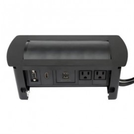 Caja de Conexión Manhattan para Mesa C/Enchufe USB/HDMI/VGA Color Negro