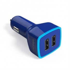 CARGADOR VORAGO AUTO AU-103 2 PUERTOS USB AZUL BLIS