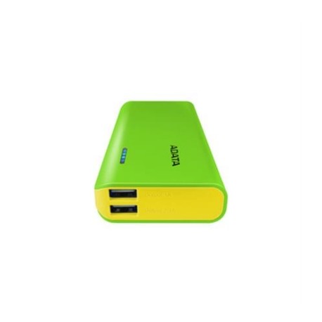 POWER BANK ADATA PT100 VERDE AMARILLO 10000MAH BATERIA