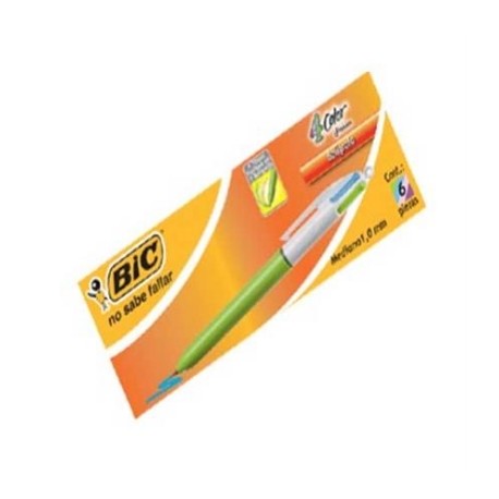 BOLIGRAFO BIC 4 COLORES FASHION C/6