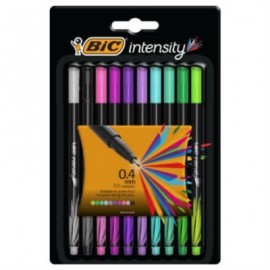 Rotulador BIC Intensity Fashion Fino Colores Surtidos C/10 Pzas