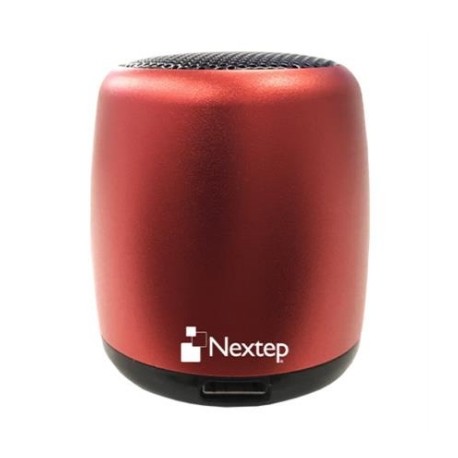 Mini Bocina Nextep Bluetooth Manos Libres con Botón para Selfies Color Rojo