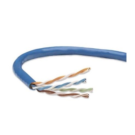 Bobina Cable Intellinet Cat 5e CCA UTP 305m Sólida Color Azul