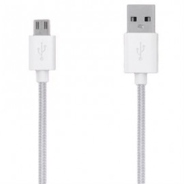 Cable Grixx Micro USB Nylon 1m Color Blanco