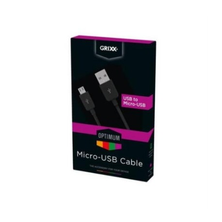 Cable Grixx Micro USB Nylon 1m Color Negro