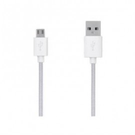 Cable Grixx Micro USB Nylon 3m Color Blanco