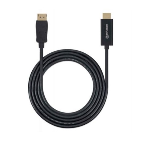 Cable Manhattan DisplayPort/HDMI M-M 1080p1m Color Negro