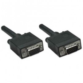 Cable Manhattan Extensión para Monitor SVGA HD15 M-H 1.8m Color Negro