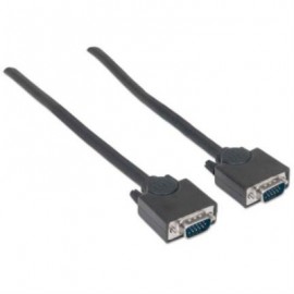 Cable Manhattan HD15 M-M para Monitor SVGA 4.5m Color Negro