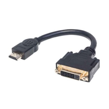 Cable Manhattan HDMI Macho a DVDI-D 20cm Color Negro