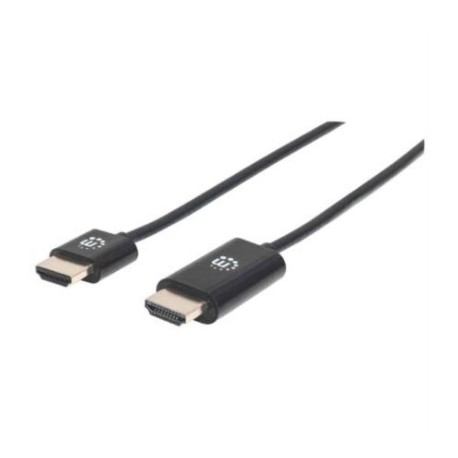 Cable Manhattan HDMI M-M Ultra Delgado Alta Velocidad con Ethernet 4.5m Color Negro