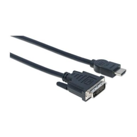 Cable Manhattan HDMI-M a DVI-D-M Enlace Dual 3m Color Negro